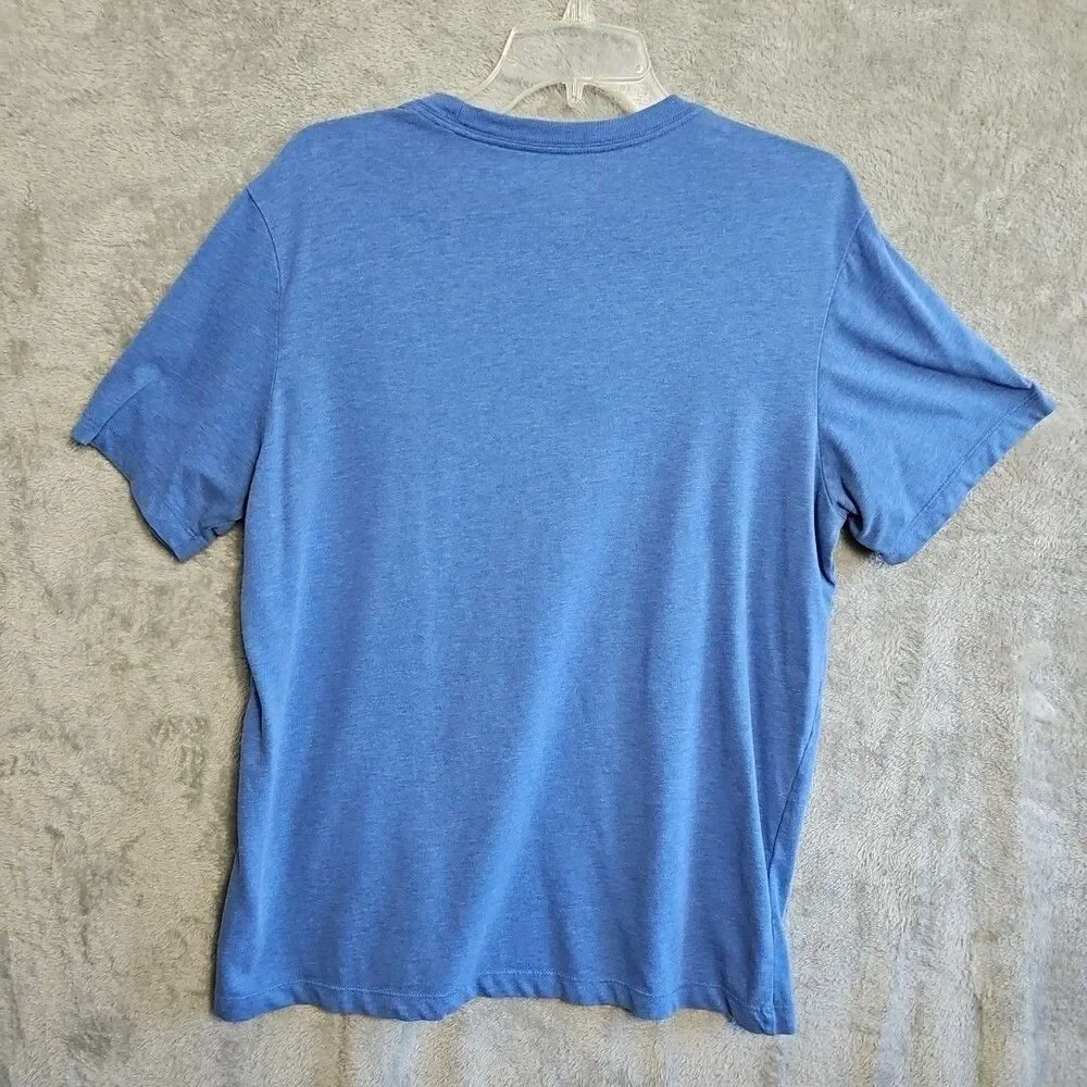 Nike tee Swim  Dri-Fit  T-shirt Blue  Men's Size LG Pre-owned logo